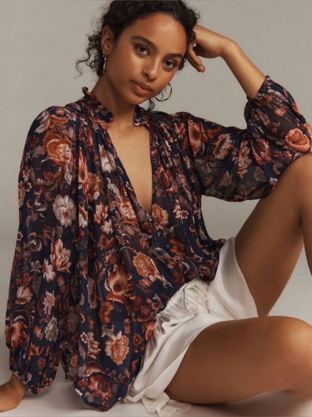 NWT Anthropologie The Estela Floral Printed Blouse
